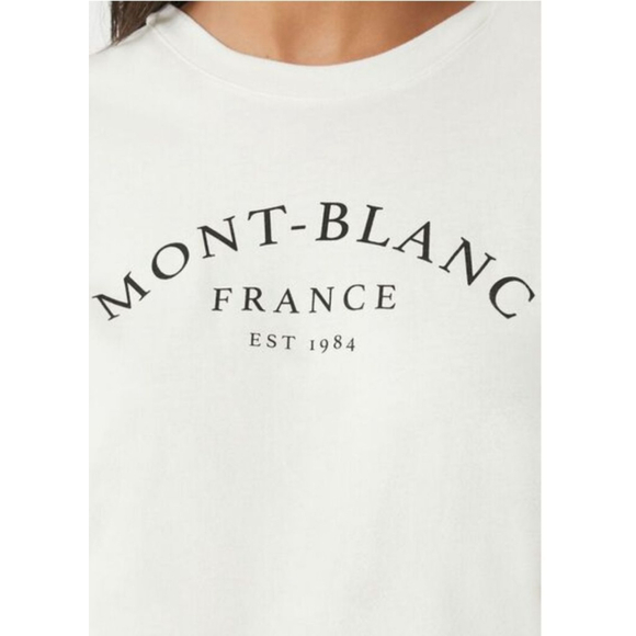 ♦️SOLD♦️ - Forever 21 - Mont-Blanc France Boyfriend T-Shirt - NWOT - Picture 3 of 8